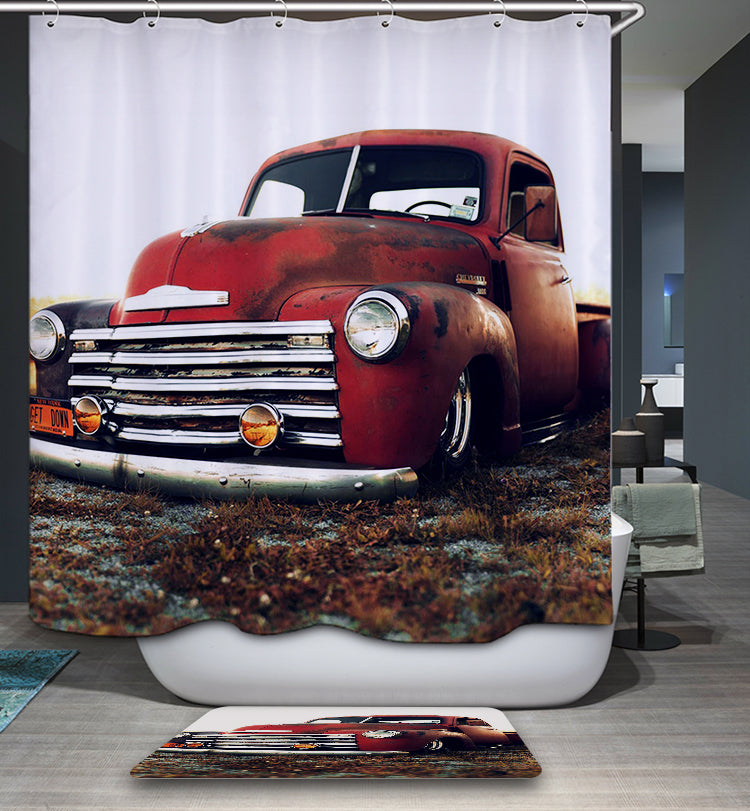 Rustic Old Chevy Truck Shower Curtain