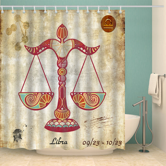 Rustic Zodiac Art Libra Shower Curtain