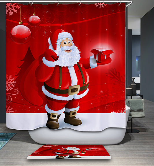 Santa Claus Show the Present Shower Curtain
