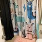 Seamless Llama Cactus Shower Curtain Cute Animal with Cactus Bathroom Decor