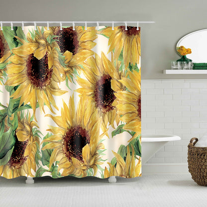 Shabby Chic Common Sunflower Yard Daisy Shower Curtain