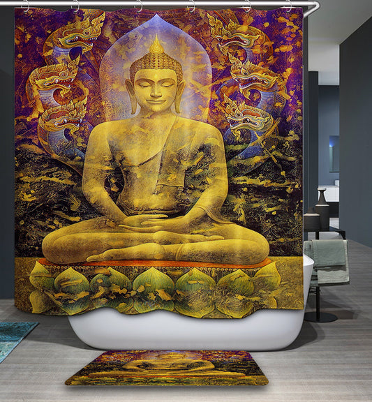 Shakyamuni Portrait Art Buddha Shower Curtain