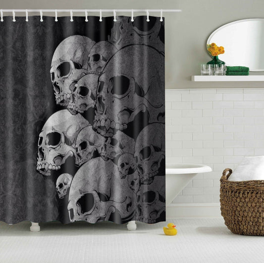 Skull Head Skeleton Shower Curtain | GoJeek