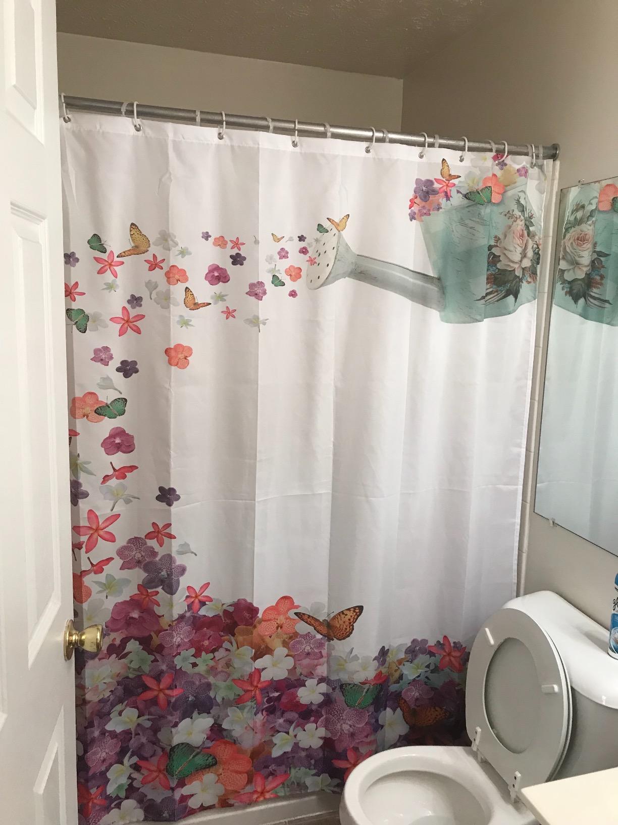 Spring Watering Cans Garden Shower Curtain