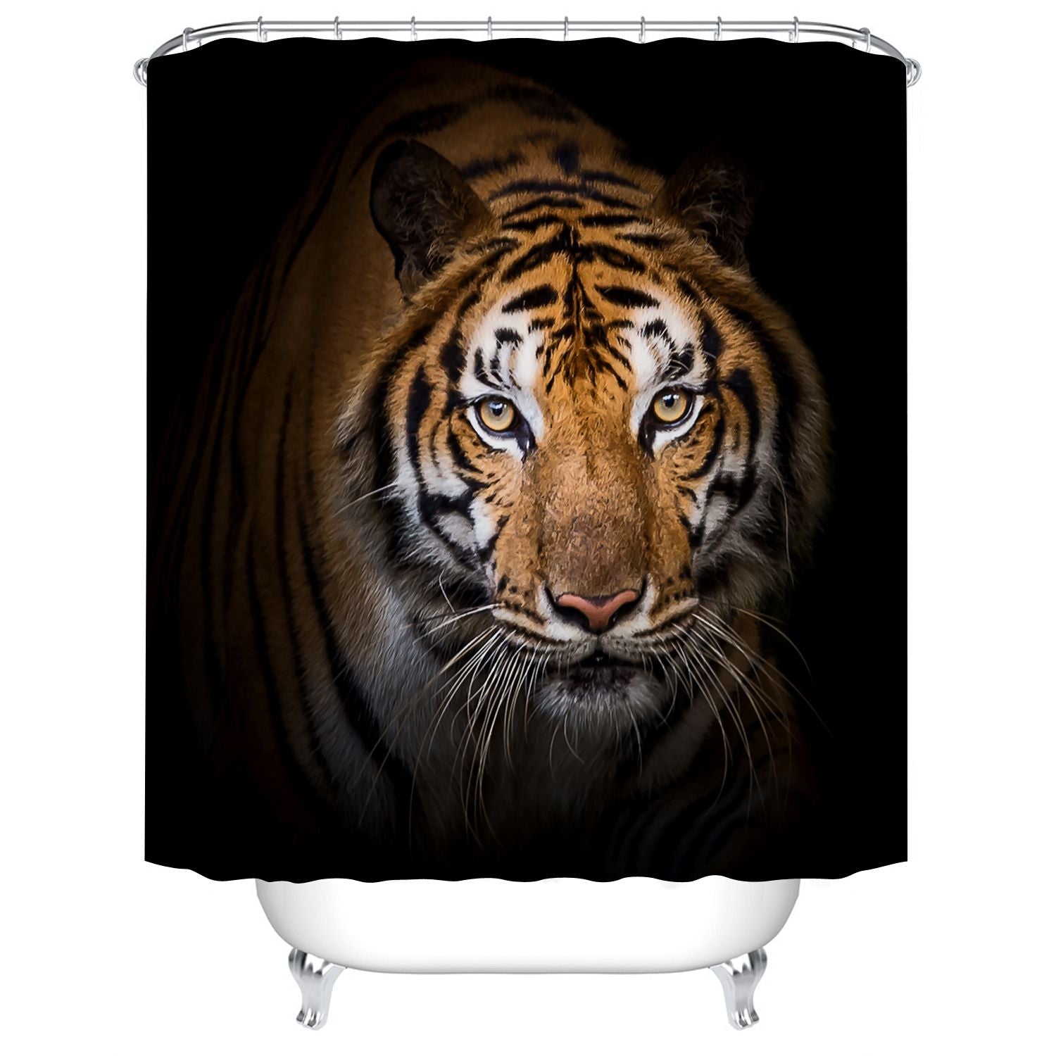 Staring at You Angry Tiger Shower Curtain