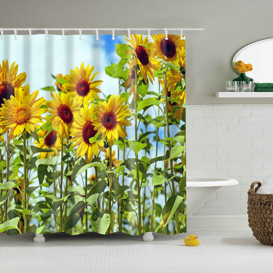 Sunny Field Sunflowers Shower Curtain | GoJeek
