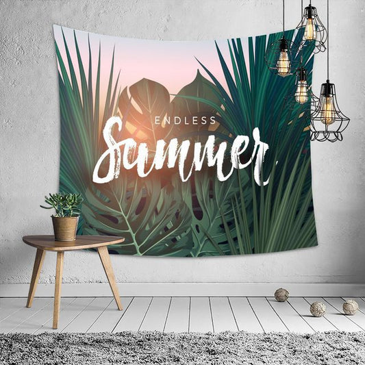 Sunshine with Tropical Leaves Endless Summer Tapestry