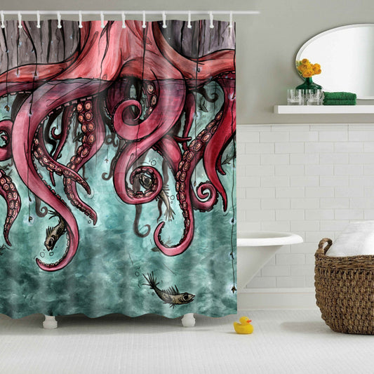 Stunning Octopus Tentacle Shower Curtains | GoJeek