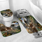 Realtree White Tailed Deer Forest River Shower Curtain Set - 4 Pcs