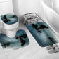 Medival Mermaid Pirate Ship Shower Curtain Set - 4 Pcs