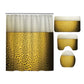 Beer O'Clock Froth Yellow Shower Curtain