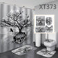 Cool Tree Skull Shower Curtain Set - 4 Pcs