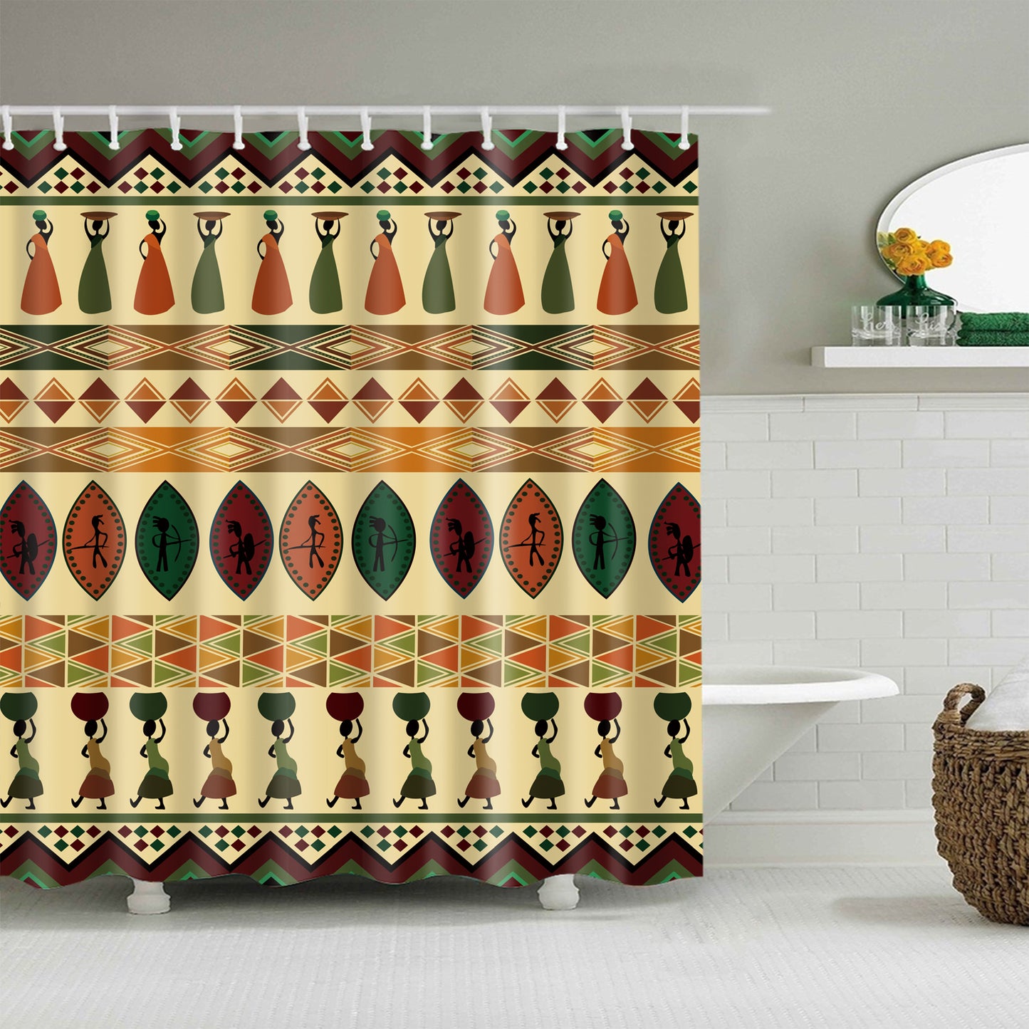 Traditional Tribal Ethnic African Shower Curtain