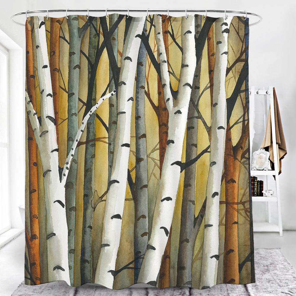 Trunks of Trees Birch Lane Shower Curtain