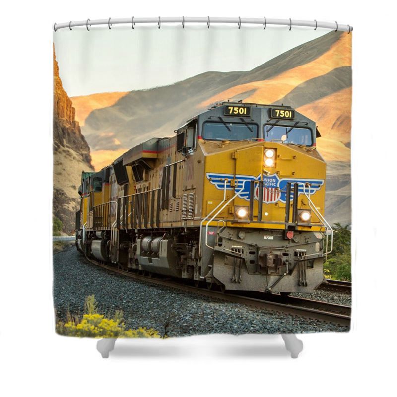 Union Pacific 7501 Train Shower Curtain