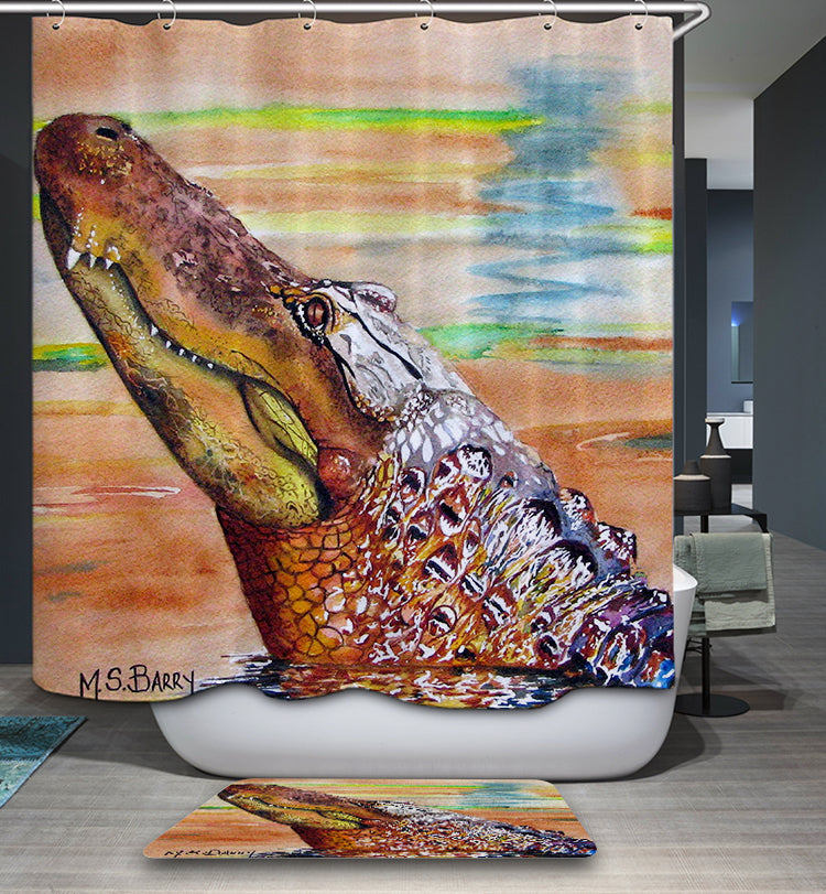 Unique Design Alligator Shower Curtain