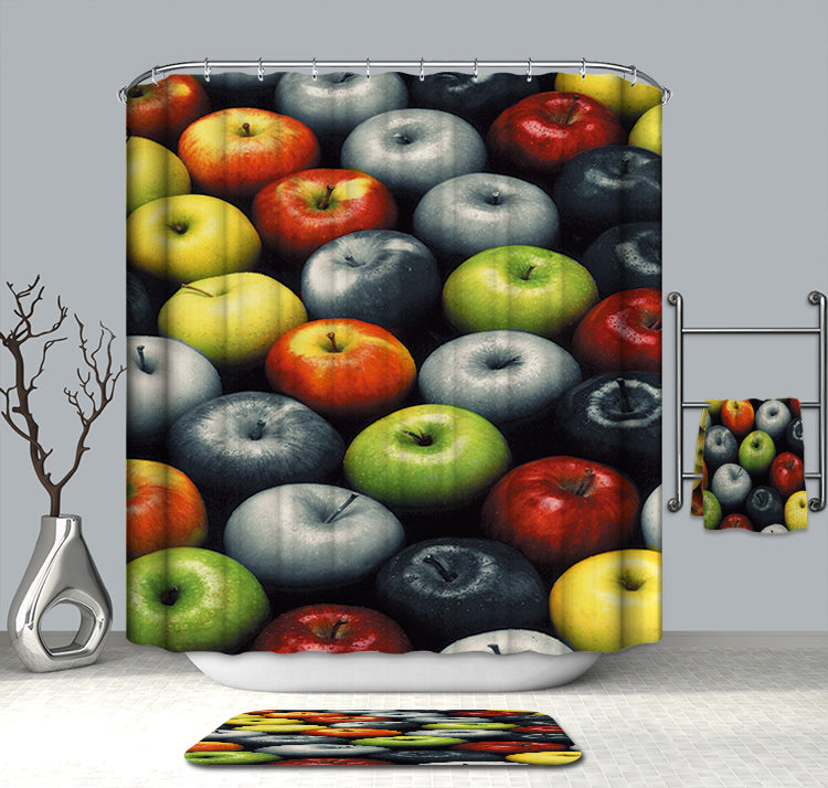 Various Colors of Apple Shower Curtain