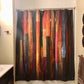 Vintage Faded Purple Color Wooden Print Material Shower Curtain
