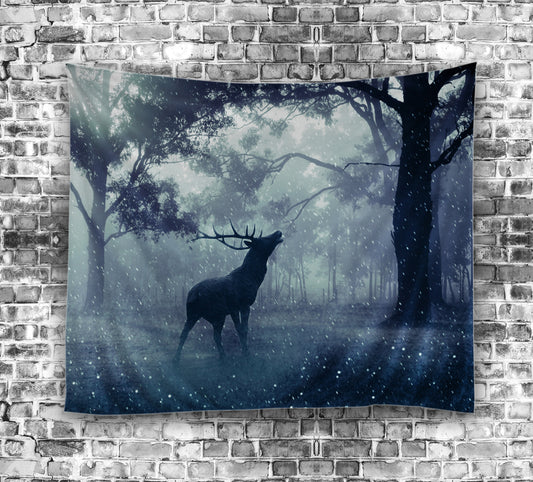 Wild Nature Forest Beautiful Deer Tapestry