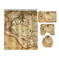 Province of Skyrim The Elder Scrolls Map Shower Curtain Set - 4 Pcs