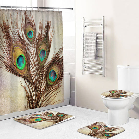 Withered Peacock Feather Shower Curtain
