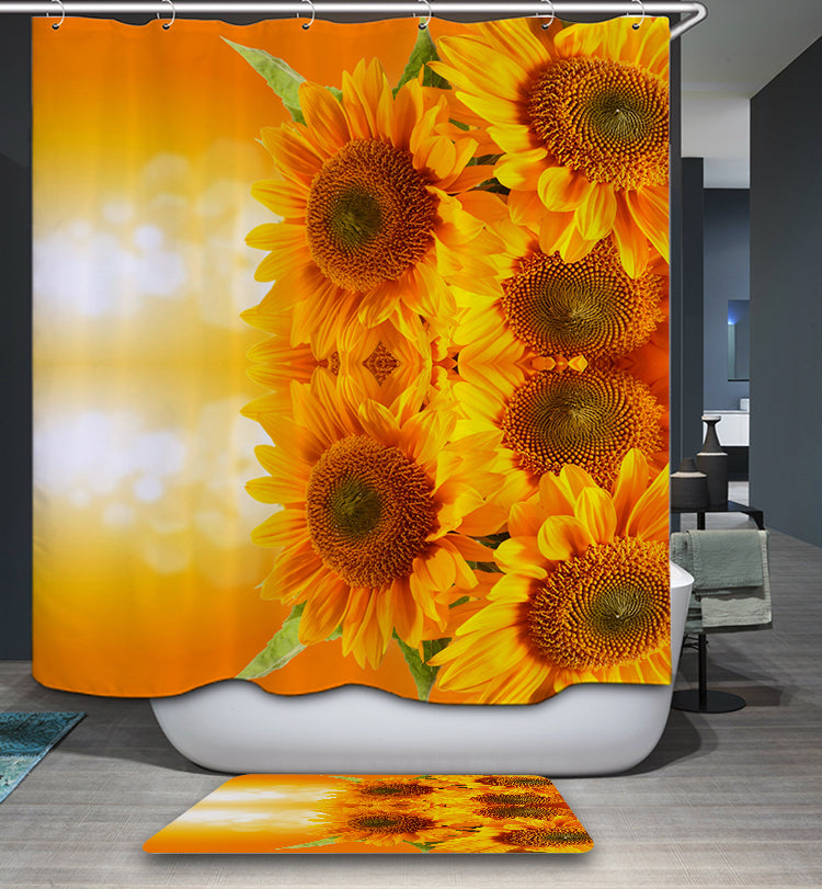 Yellow Sunflower Daisy Shower Curtain