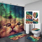 Galaxy Cat Shower Curtain Set - 4 Pcs