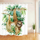 Watercolor Drawing Tropical Hanging Sloth Shower Curtain