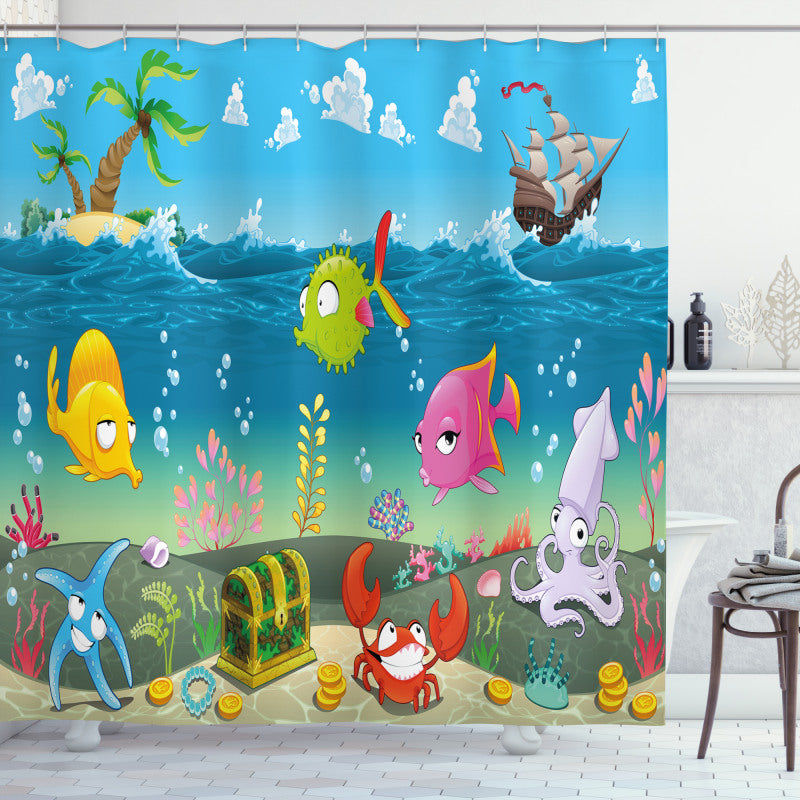 Funny under The Sea Shower Curtain